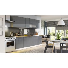 Virtuves komplekts TIFFANY 260, pelēks glancēts